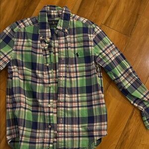 Ralph Lauren Blue and Green Plaid Shirt